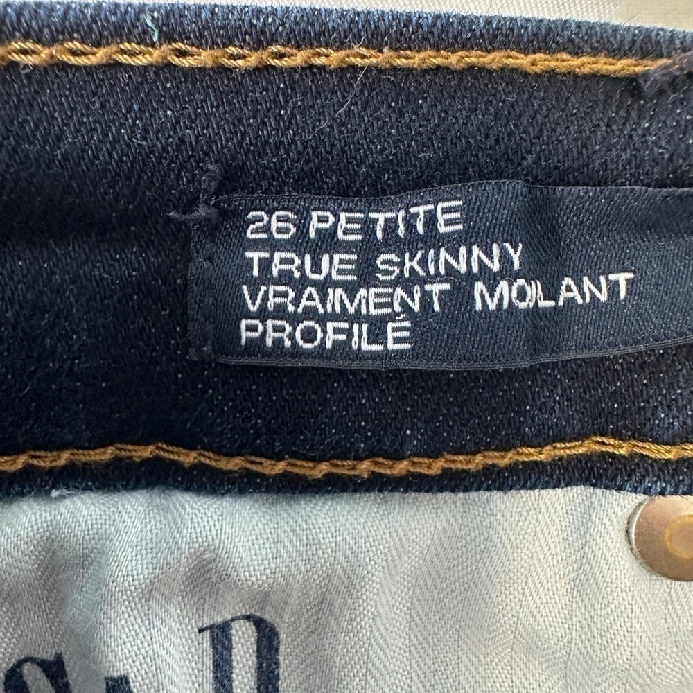 GAP DENIM MID RISE TRUE SKINNY JEANS WOMEN’S SIZE 26 PETITE - Picture 10 of 16